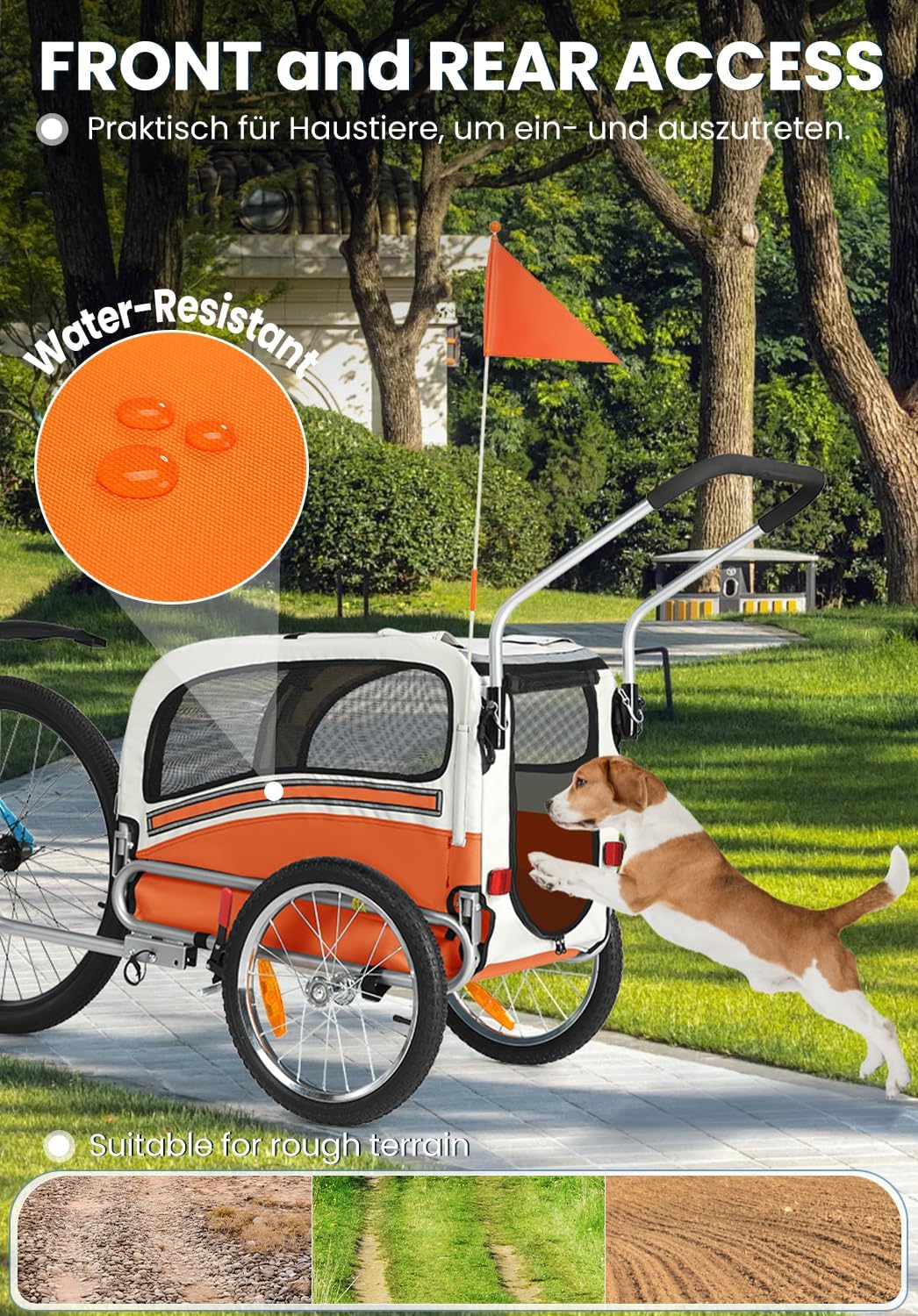 sepnine 2 in 1 pet bicycle trailer with, package contents