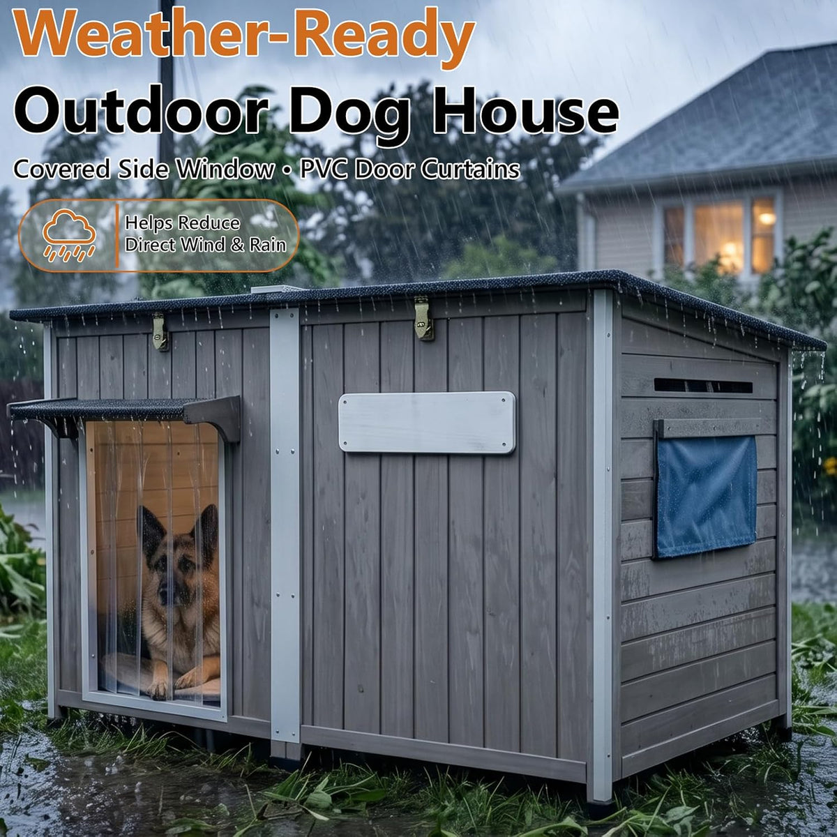 ketive 55" xl insulated outdoor dog house for, package contents