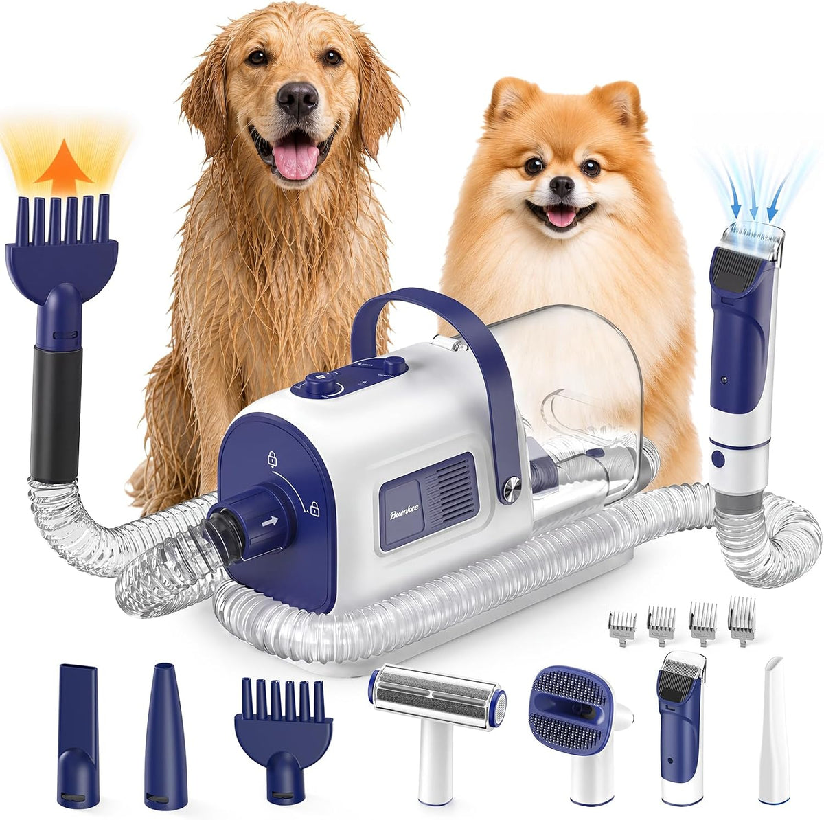 buenkee 2-in-1 dog grooming vacuum and dog blow, main product view