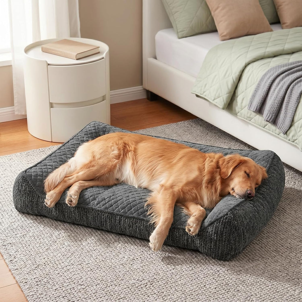 joejoy xl orthopedic dog bed for large dogs, front angle view