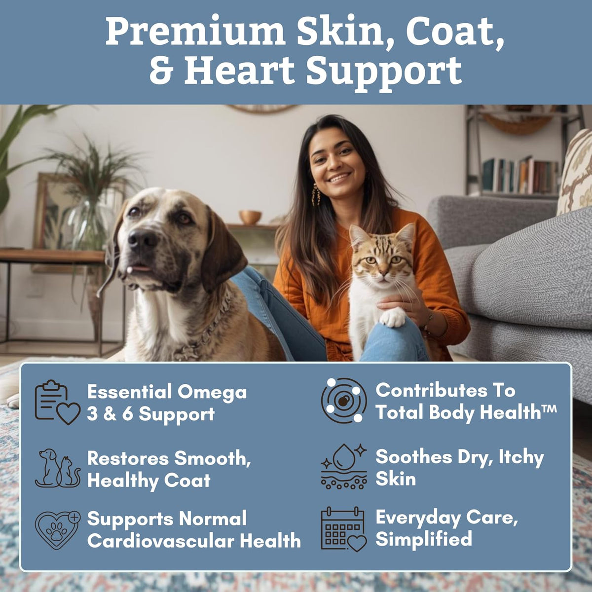 wild alaskan salmon oil for dogs and cats shown in use