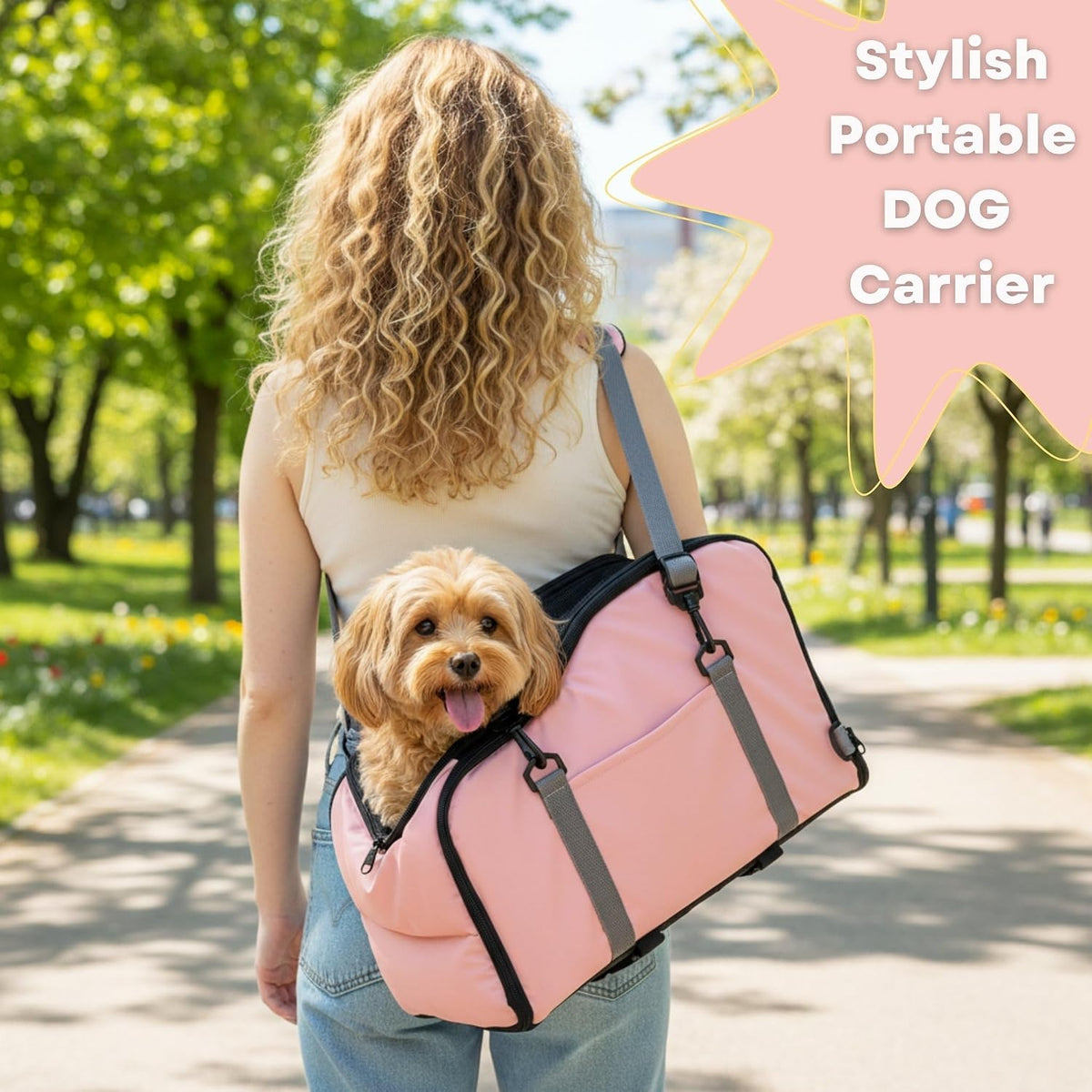 center console dog car seat for small dogs showing dimensions