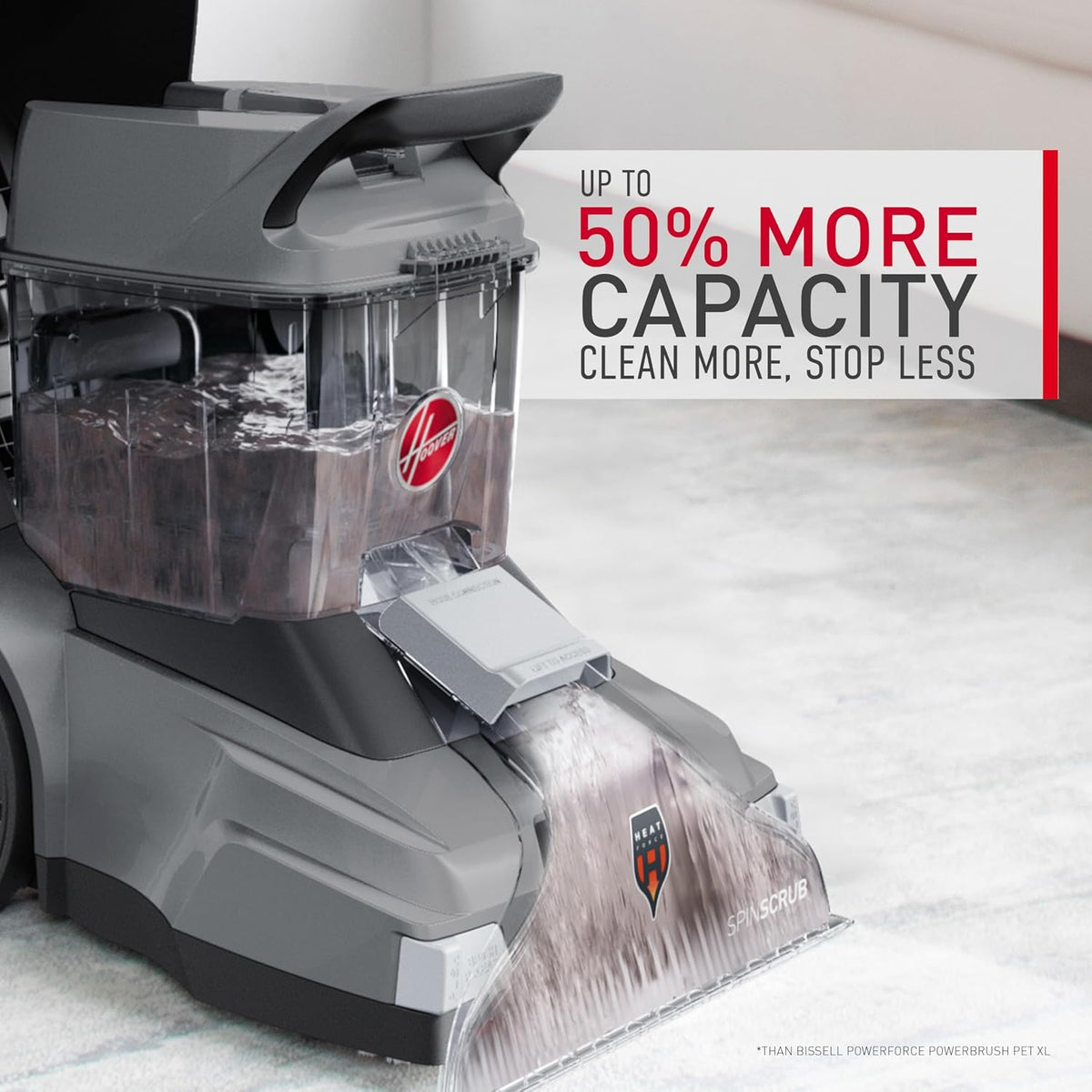 hoover powerscrub xl pet carpet cleaner machine for, close-up detail