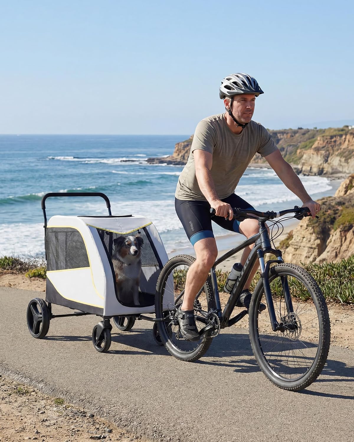 idealhouse dog stroller for large & medium dogs, front angle view