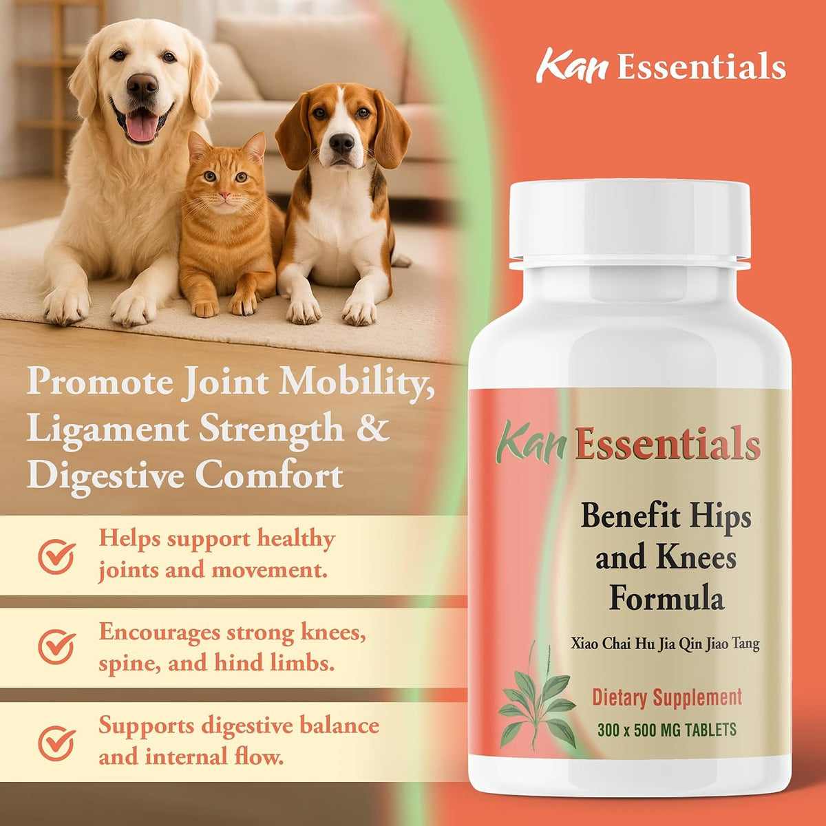 kan herb company benefit hips and knees formula showing dimensions