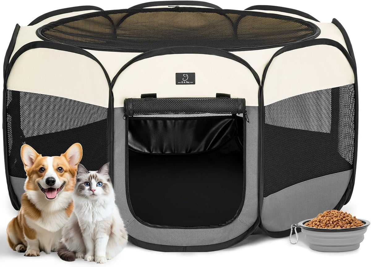 a 4 pet 40.55-in dog playpen, small dogs, main product view