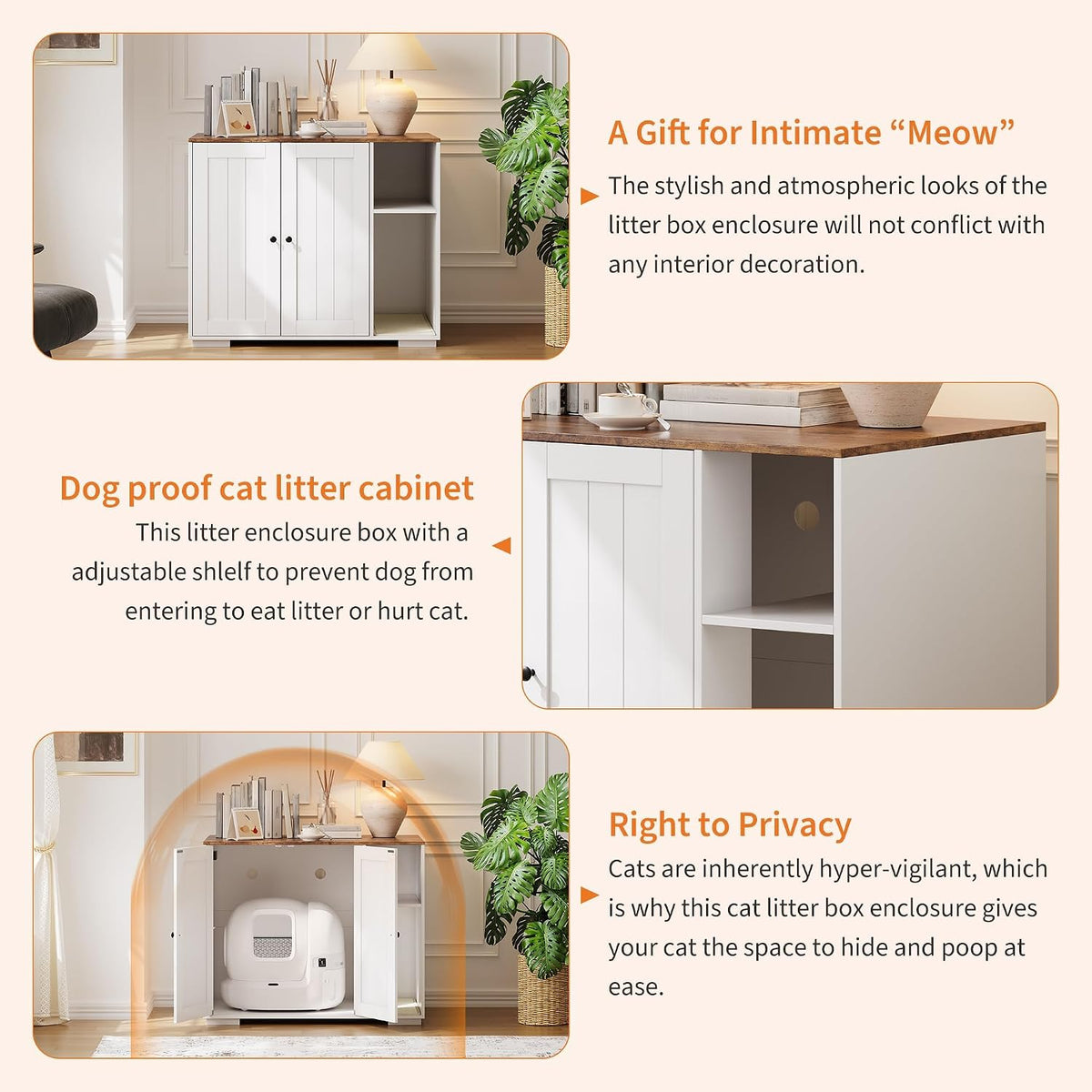large cat litter enclosure with litter collector, enclosure, side view