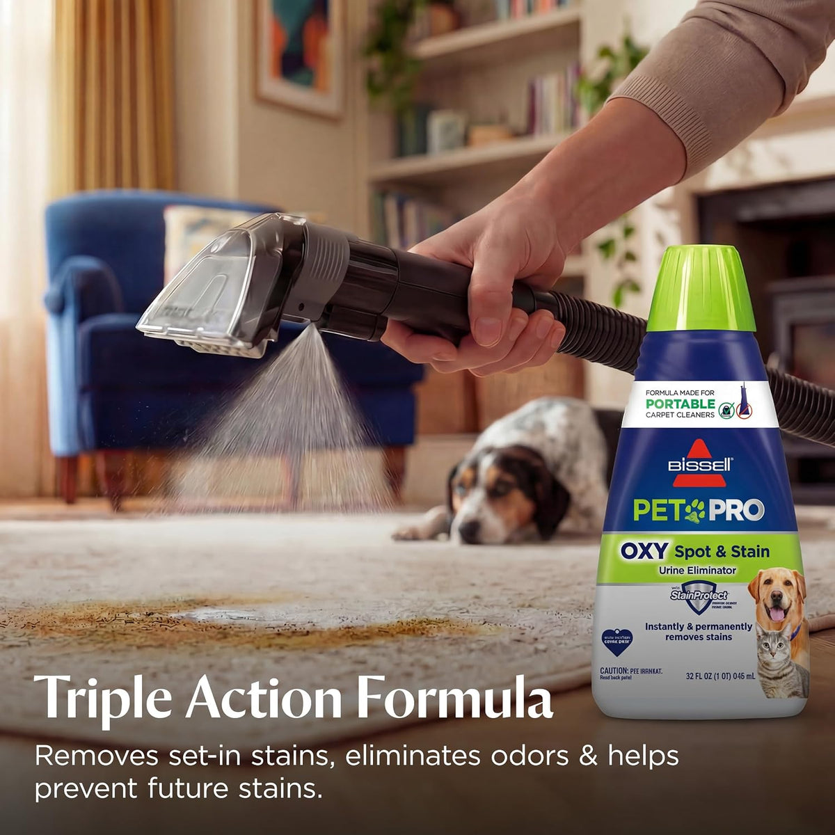 bissell little green proheat pet portable deep cleaner, close-up detail