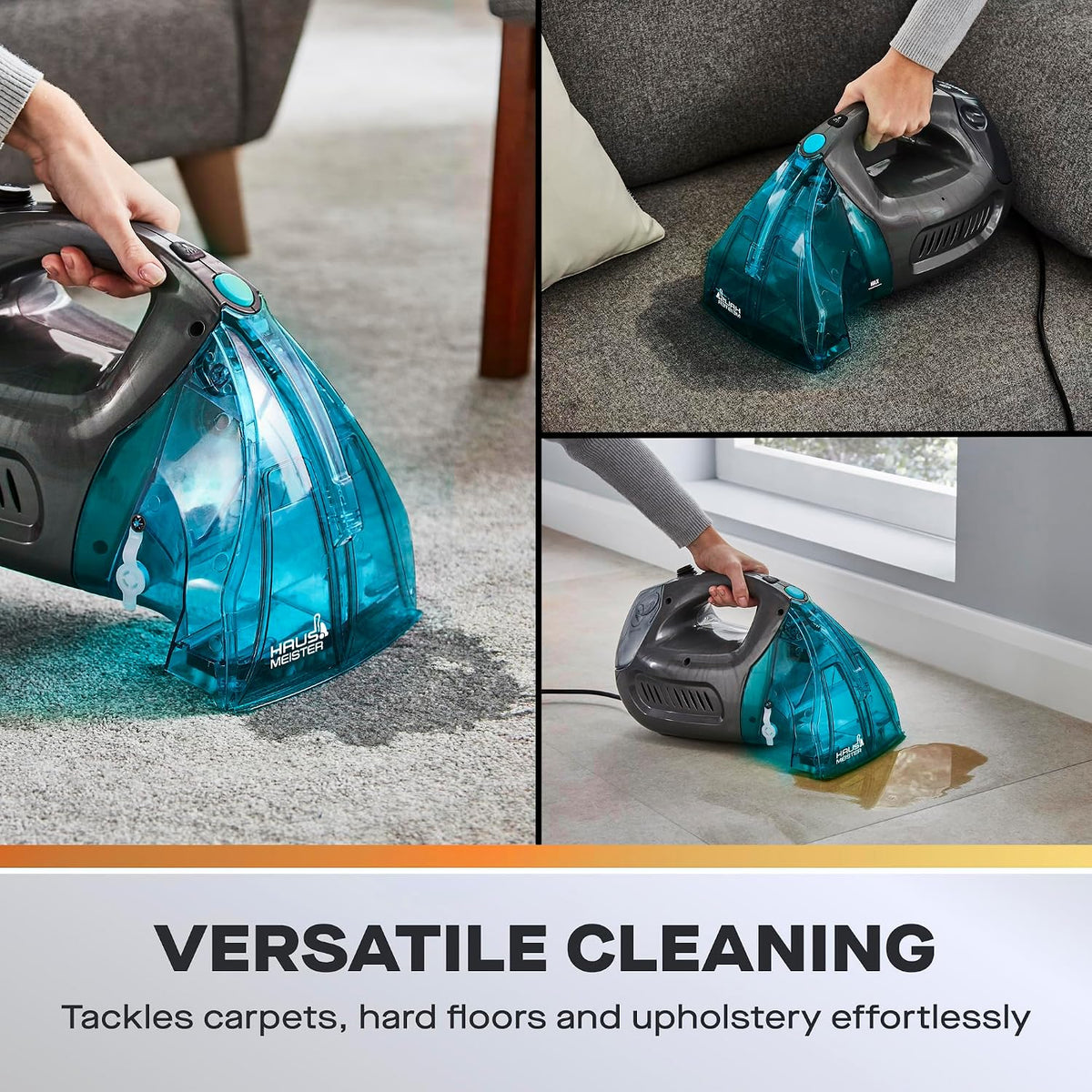 hausmeister hydroflex carpet cleaner machine, upholstery cleaner machine, close-up detail