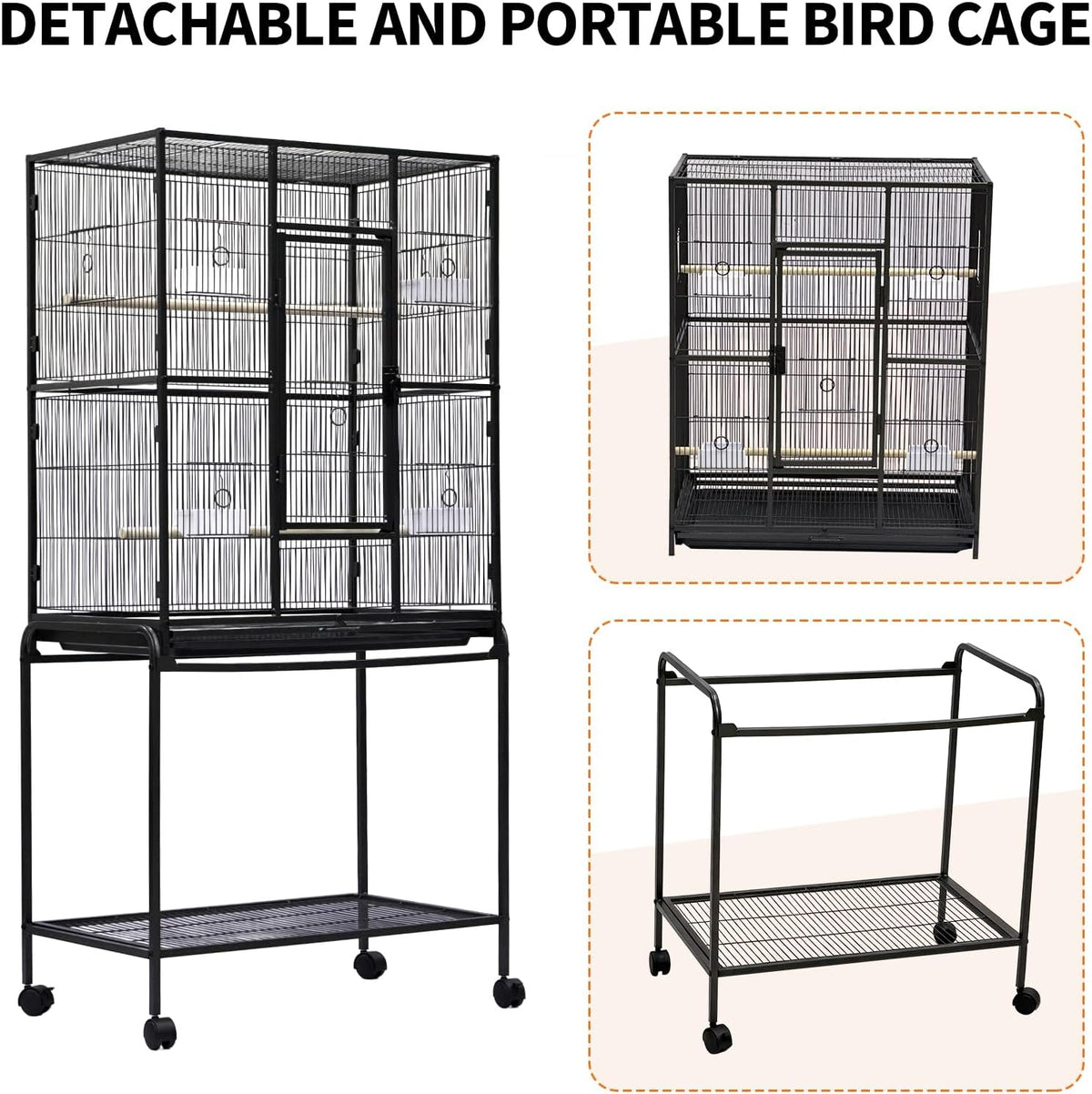 garvee large bird cage,62.6" h big bird cage shown in use