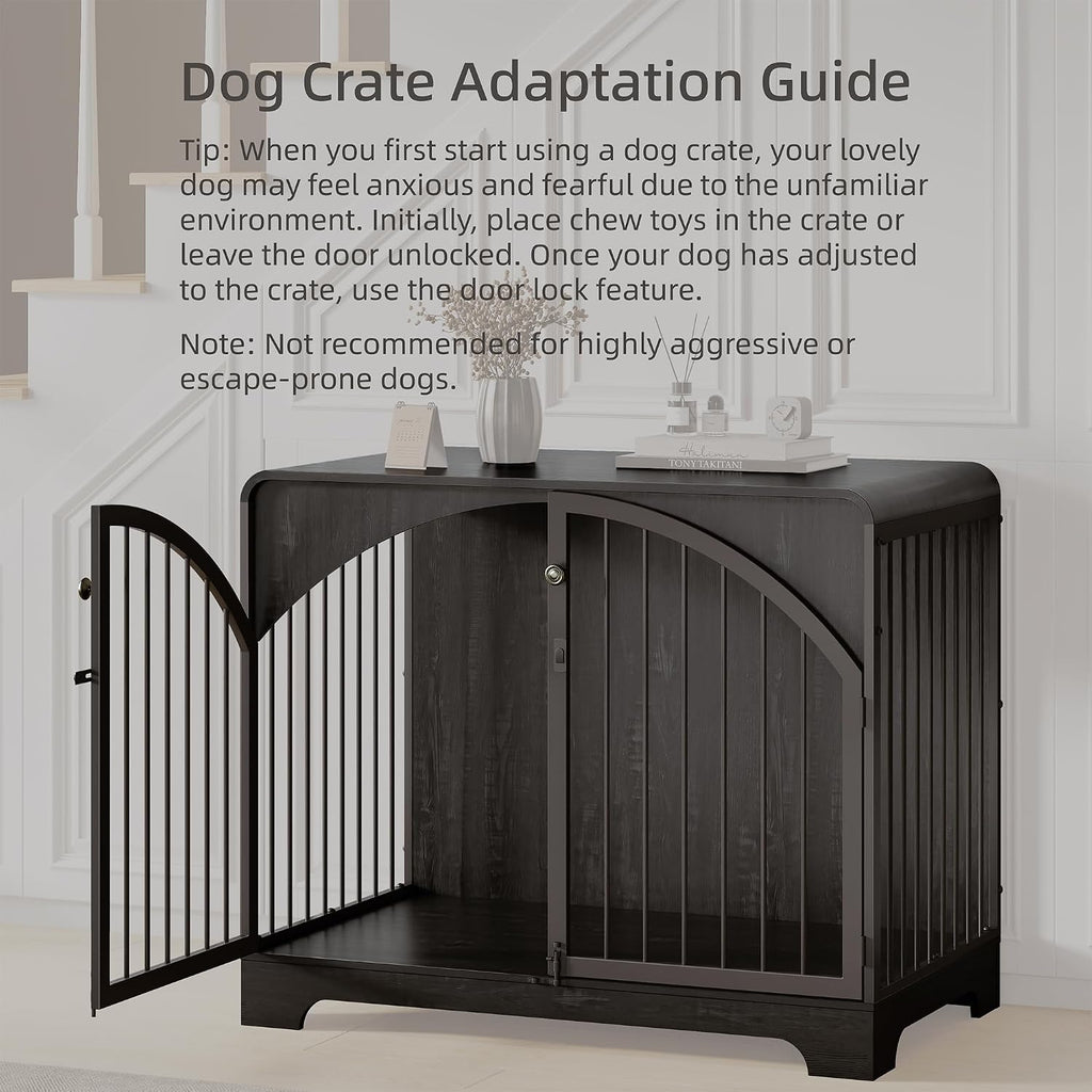 40" farmhouse dog crate furniture for large/medium dogs, package contents