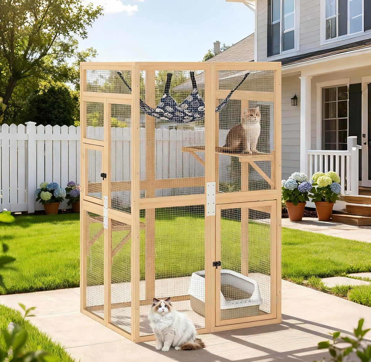 catio outdoor cat enclosure - premium wooden cat, main product view