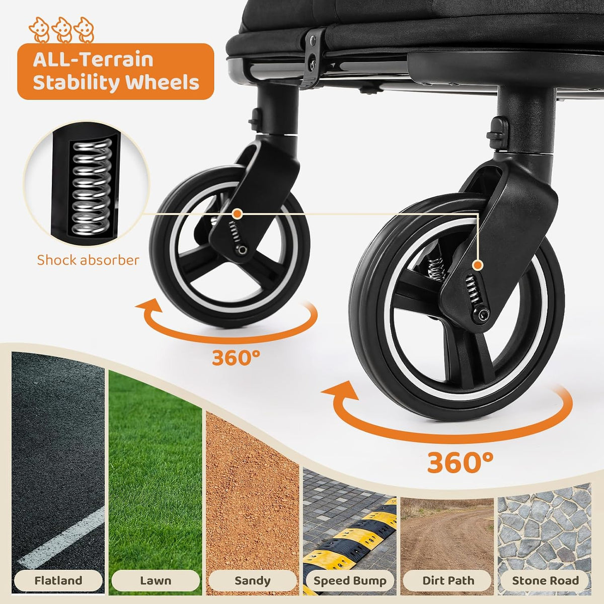 mamizo foldable dog stroller for large & medium on a desk or shelf