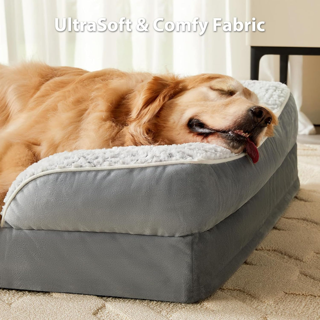 lextro orthopedic dog beds for large dogs, comfy shown in use