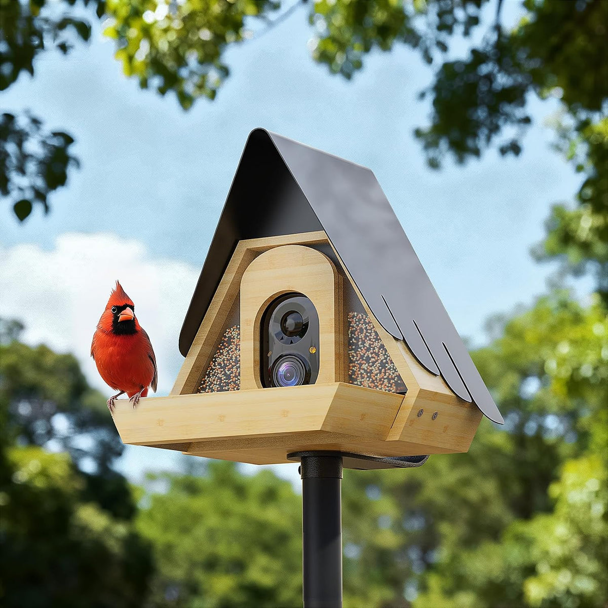 perchme® smart bird feeder with camera,2k hd solar, main product view