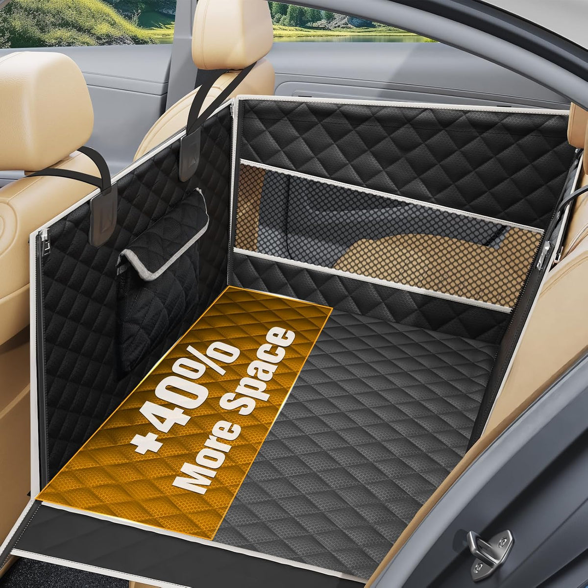 peticon xl large dog car seat, back seat, package contents