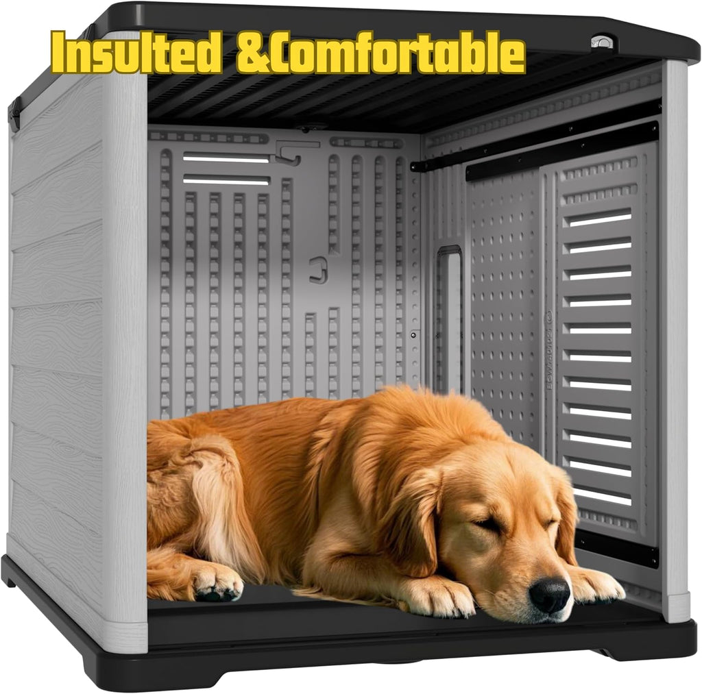 xlarge durable plastic dog house for big dogs, close-up detail