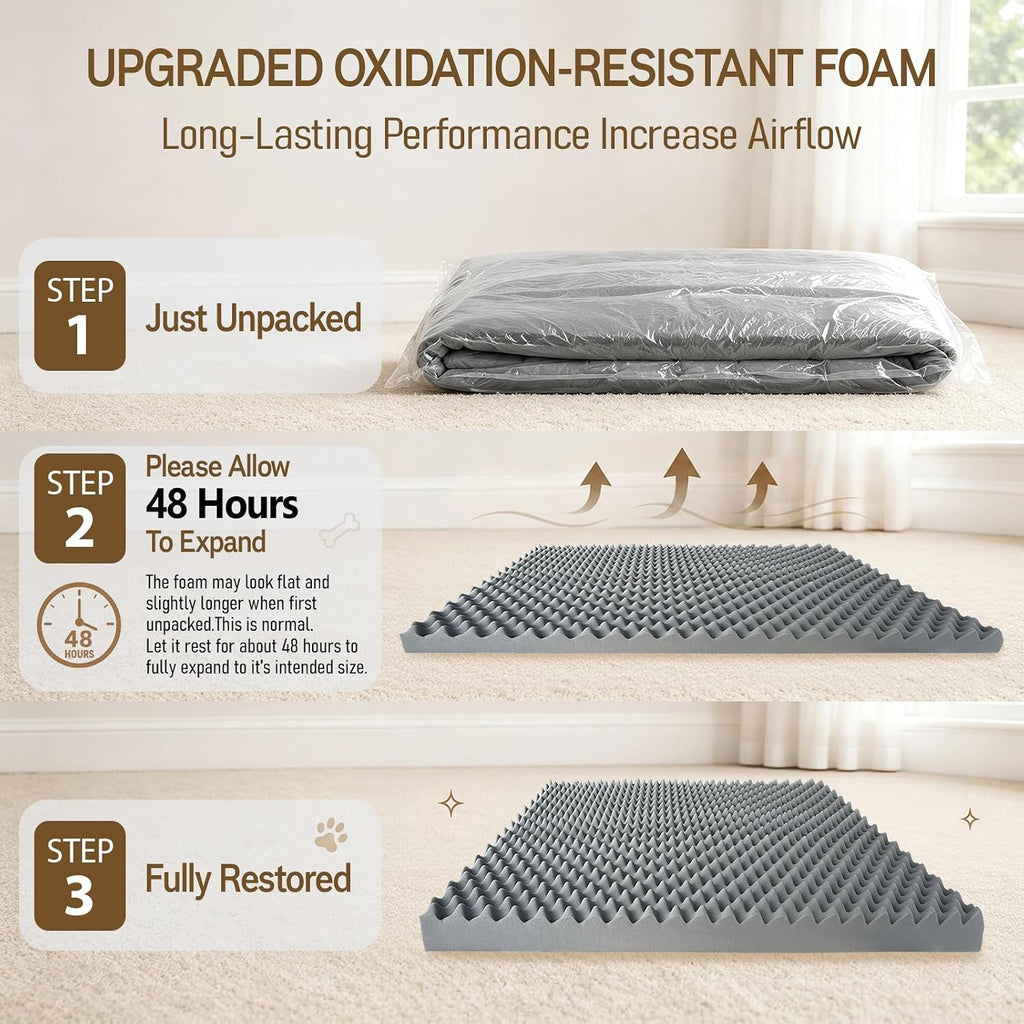 comfort expression orthopedic xl dog bed for large, front angle view
