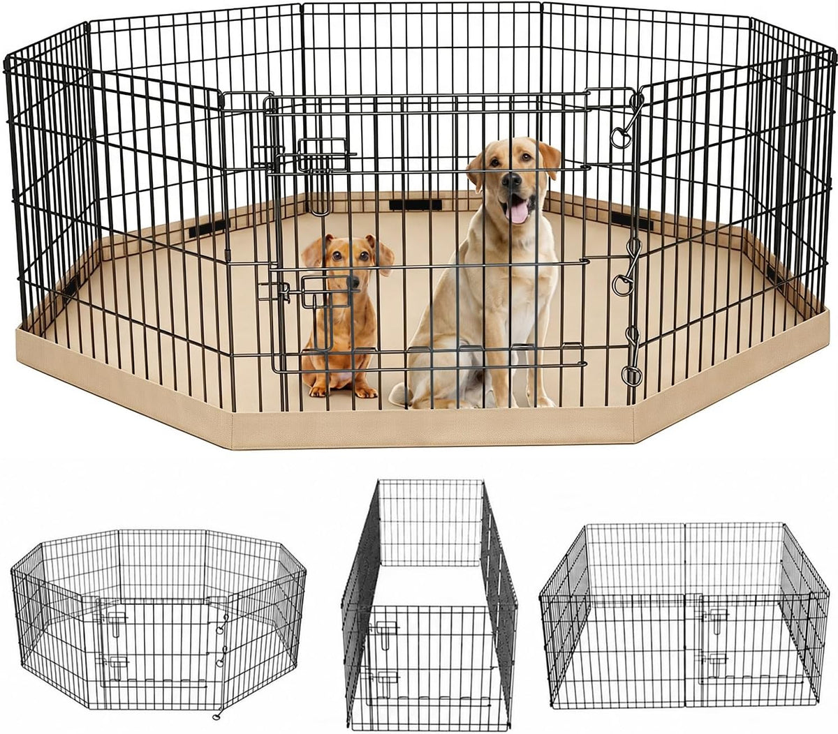 petime foldable metal dog exercise pen/pet puppy playpen, main product view