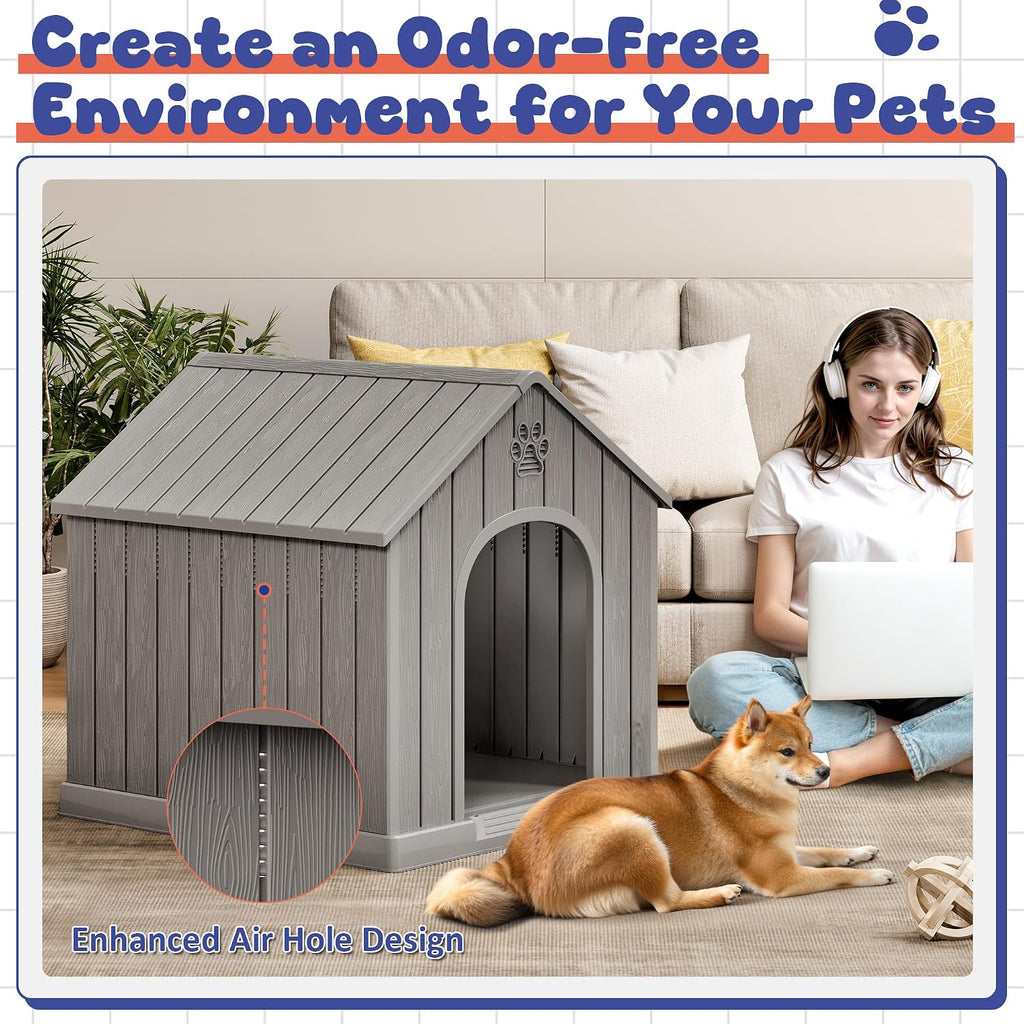 bifanuo outdoor indoor dog house for small & showing dimensions