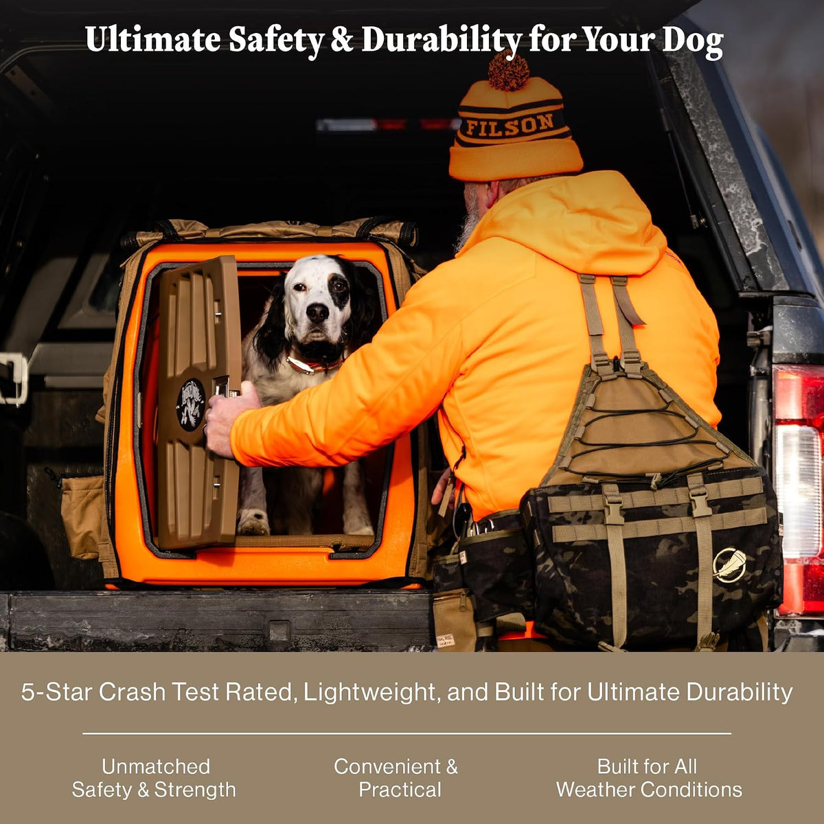 lucky dog kennel, durable crash tested portable dog, close-up detail