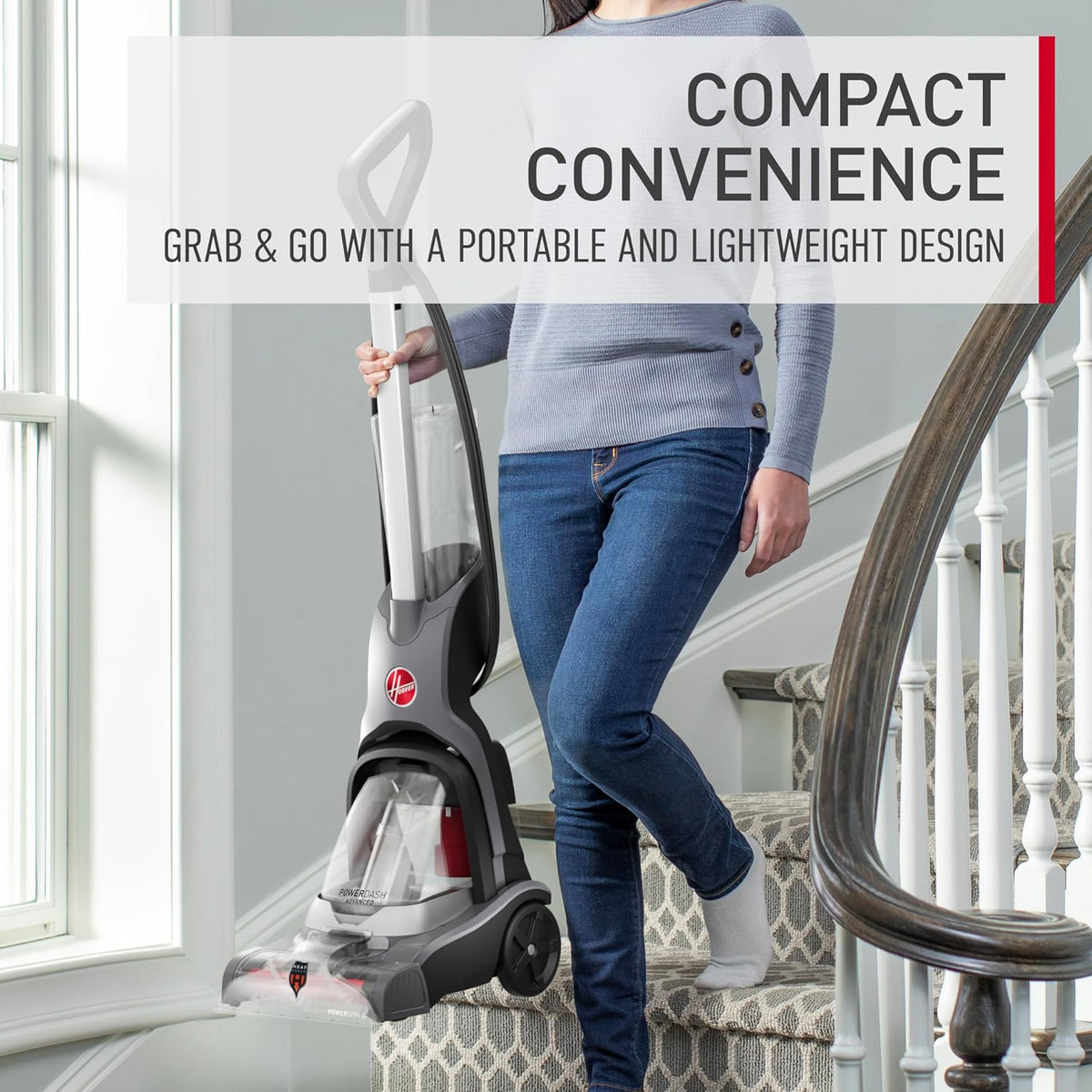 hoover powerdash pet advanced compact carpet cleaner machine, close-up detail