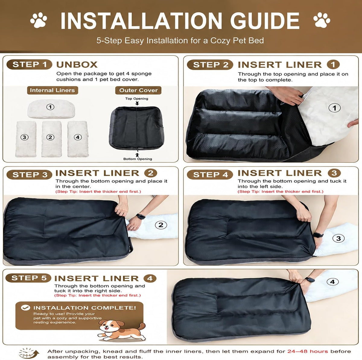 orthopedic xl dog bed for large dogs up on a desk or shelf