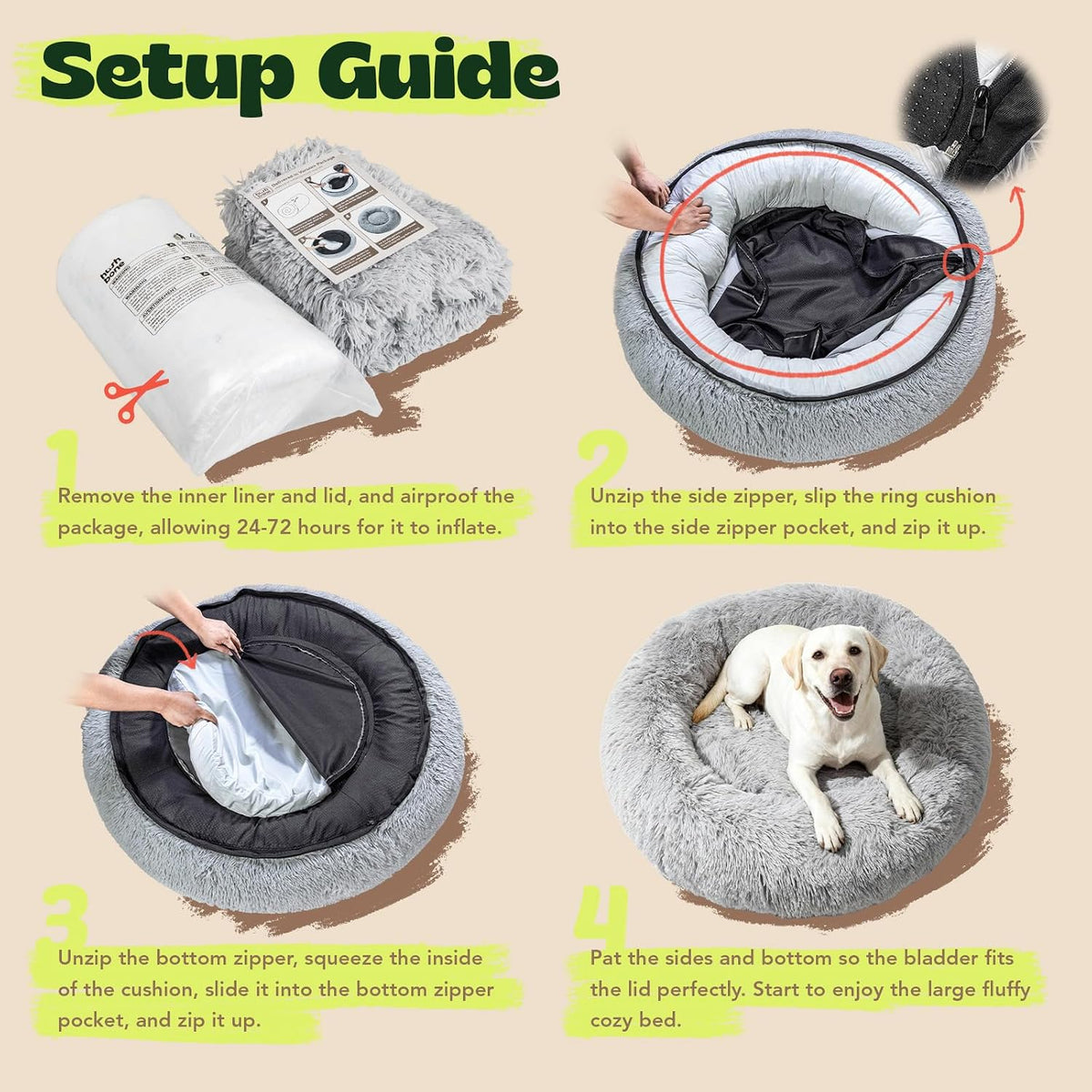memory foam orthopedic dog beds for extra large, view 9