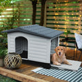 dwvo 2-door large dog house with elevated base, main product view