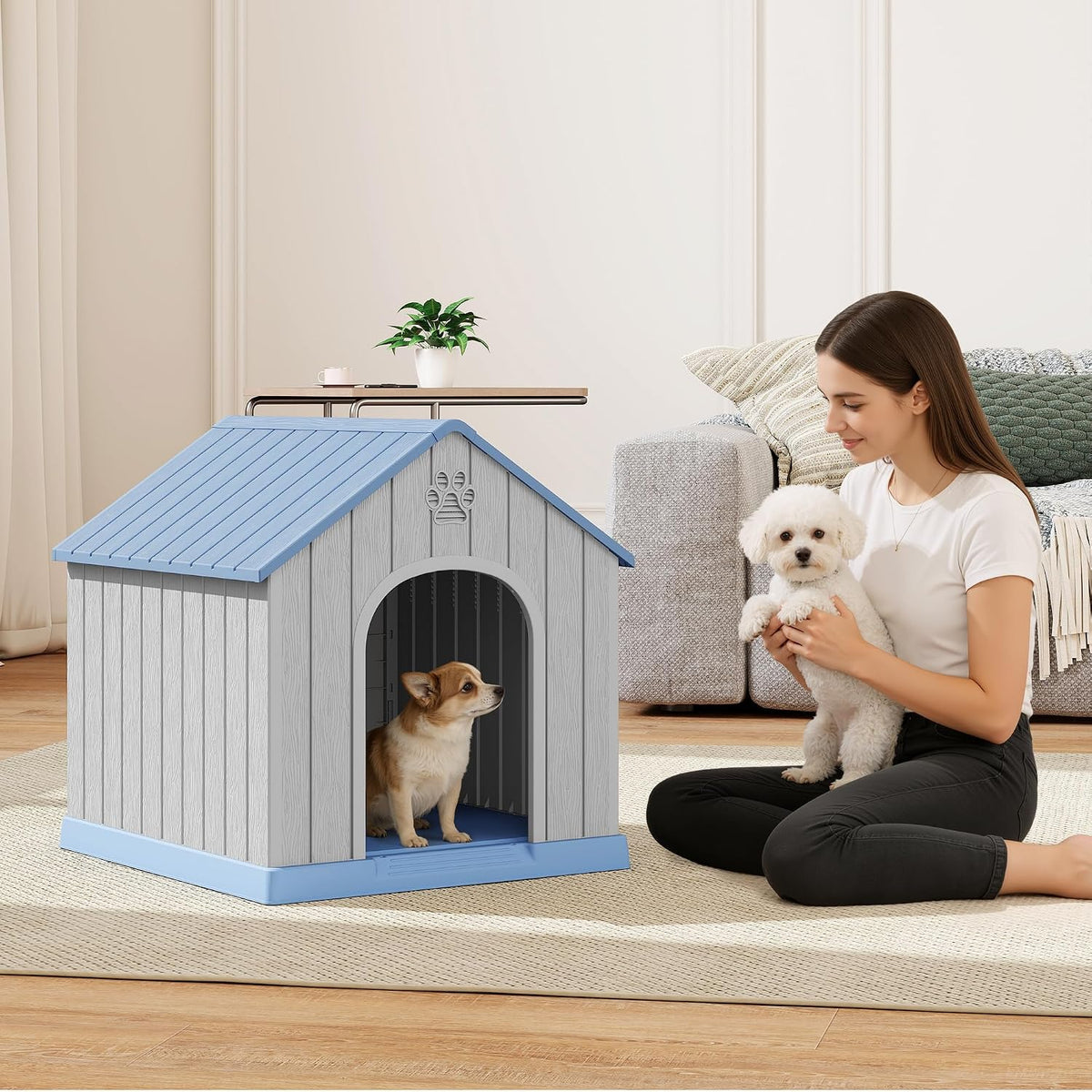 fancyango dog house outdoor indoor for small medium, package contents