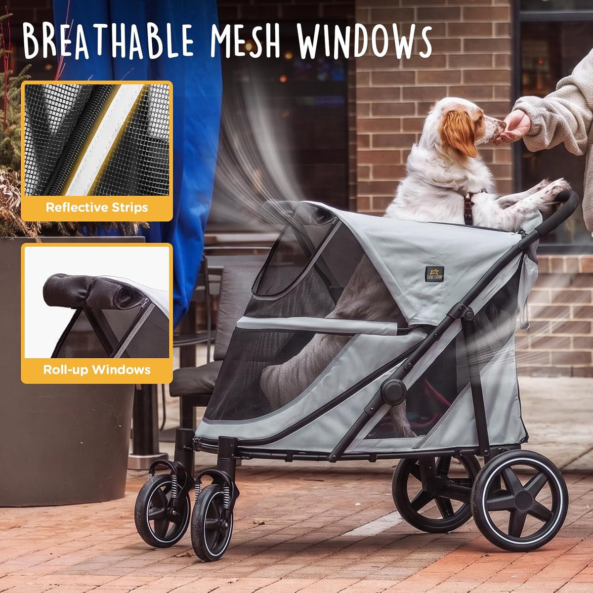 canine canyon all-terrain pet stroller for large &, package contents