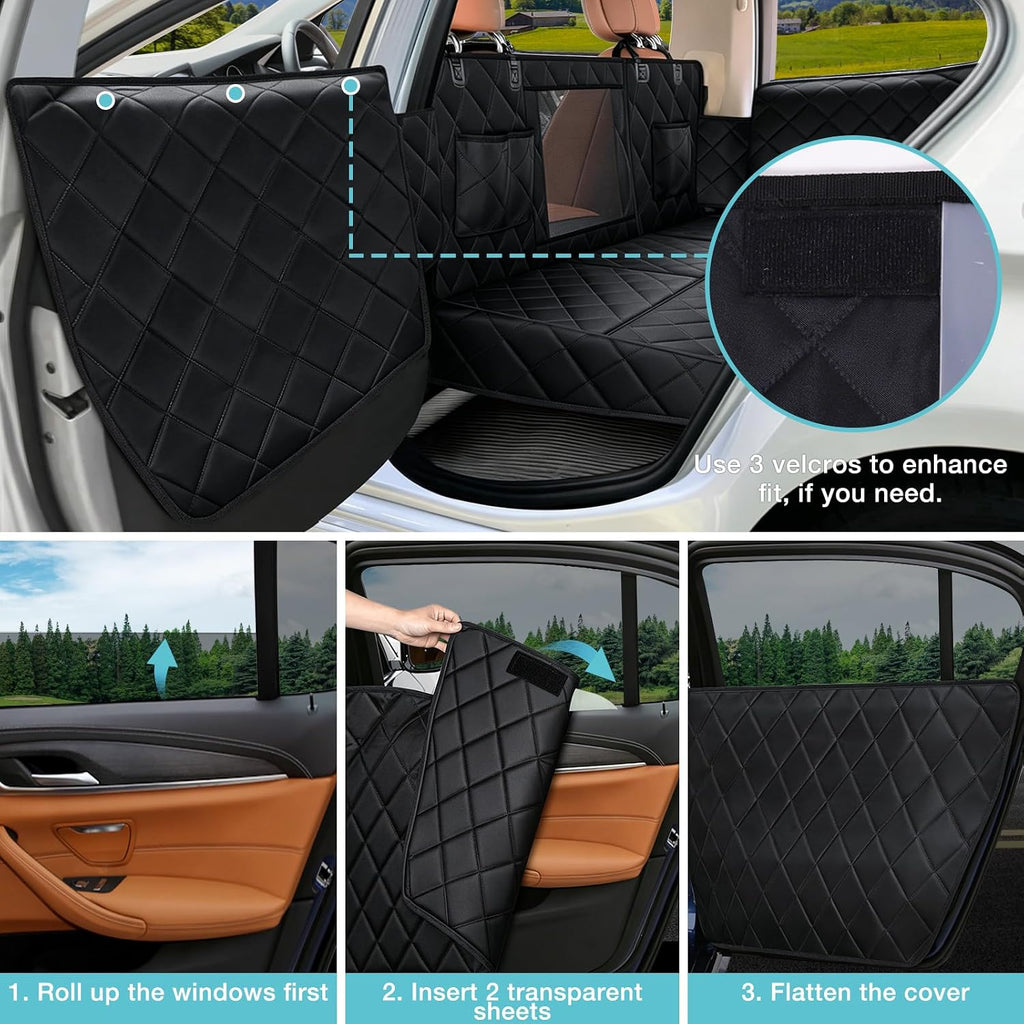 waterproof hard bottom car seat cover for dogs on a desk or shelf
