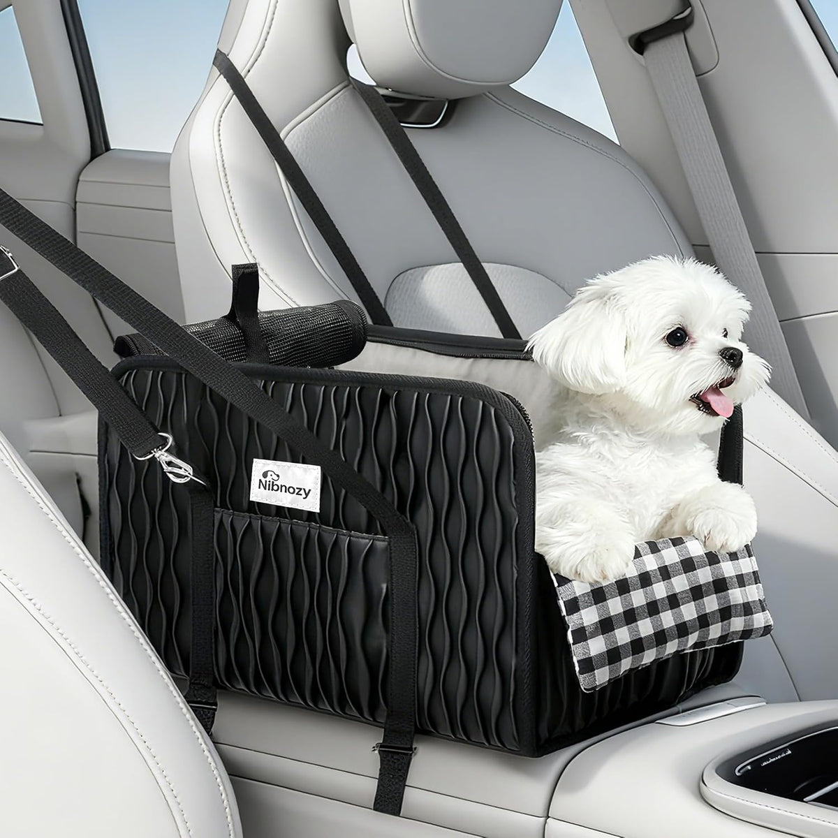 center console dog car seat, dog booster seat, main product view