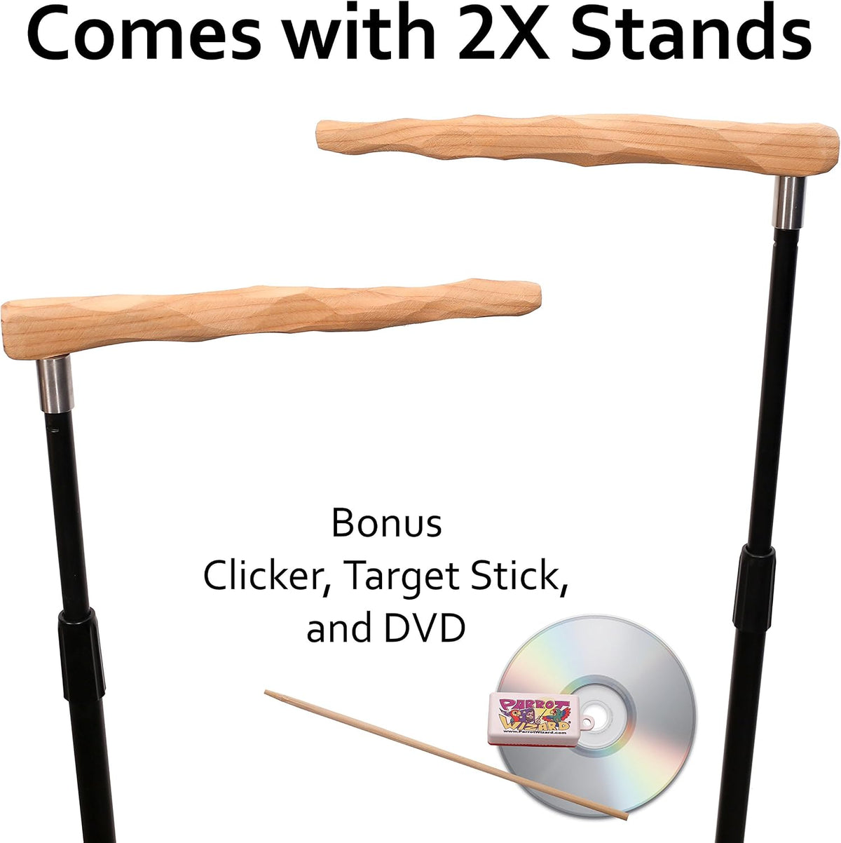 parrot training perch kit (standard, medium), side view