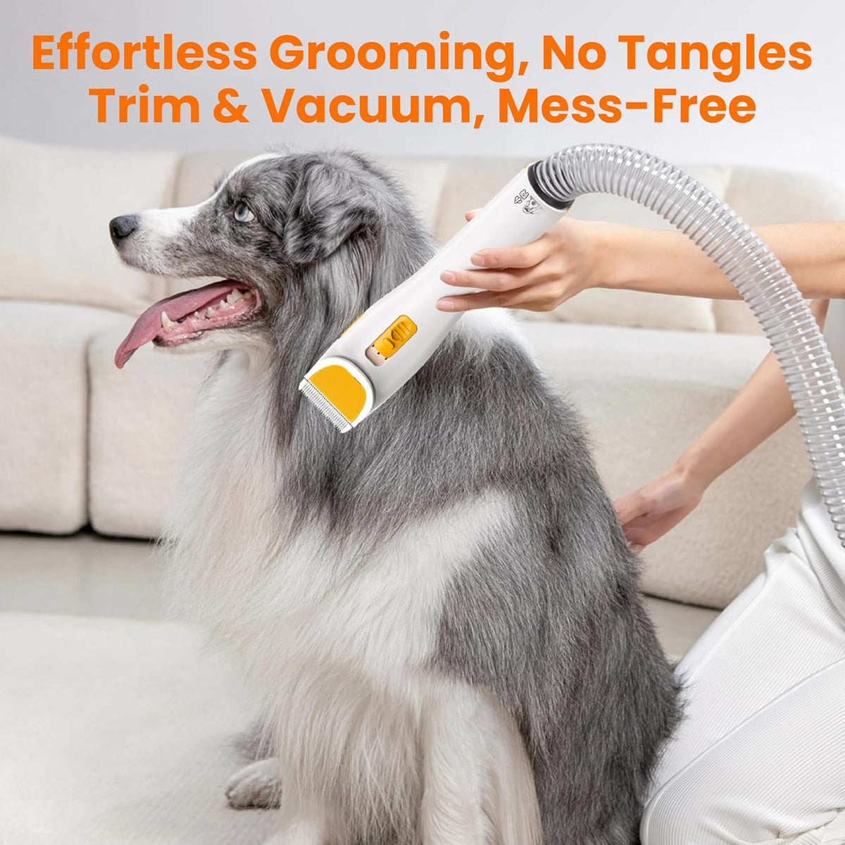 pet grooming vacuum, 5-in-1 dog grooming kit, 13000pa, close-up detail