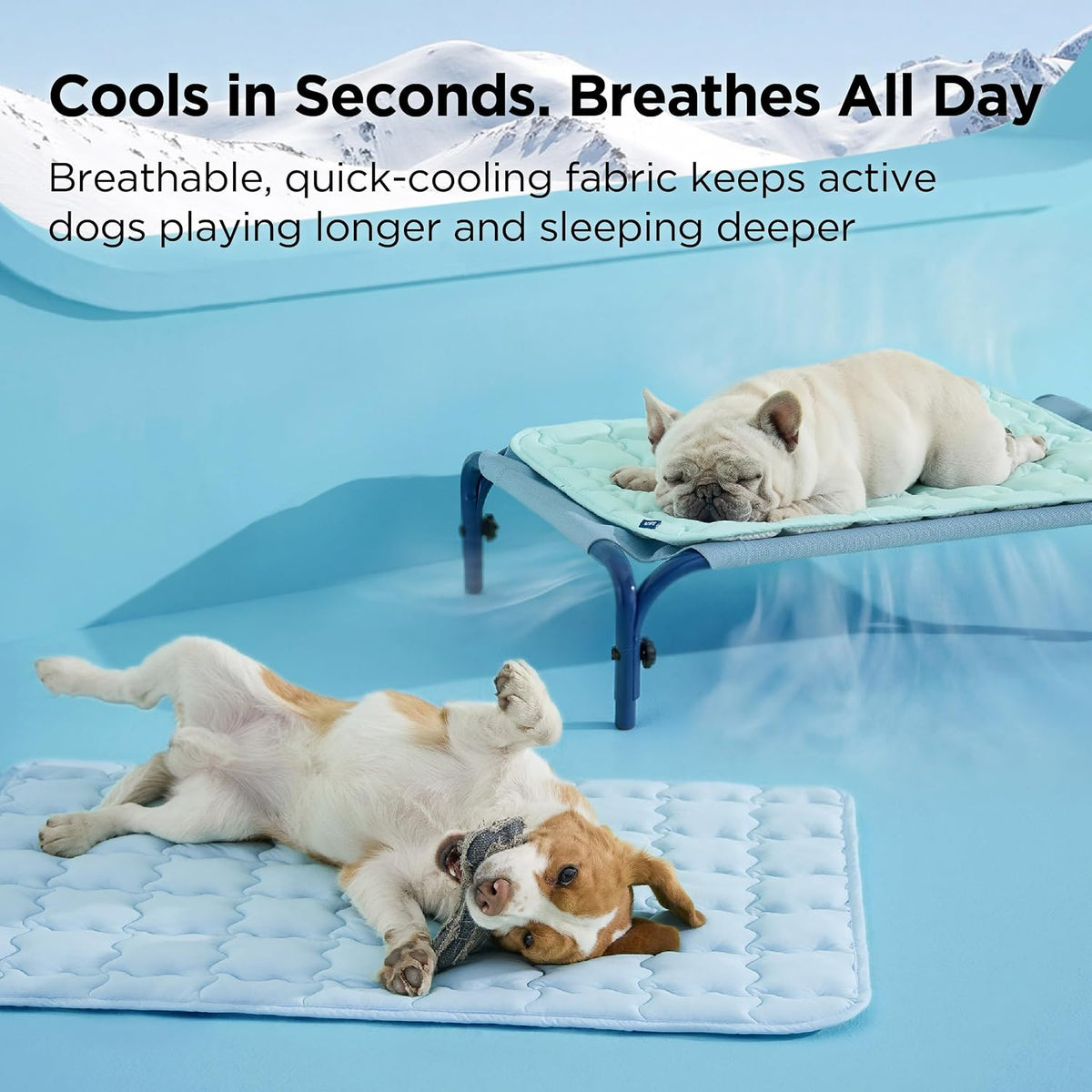 bedsure arcticmax™ cooling mat for large dogs,q-max>0.5 chill, close-up detail