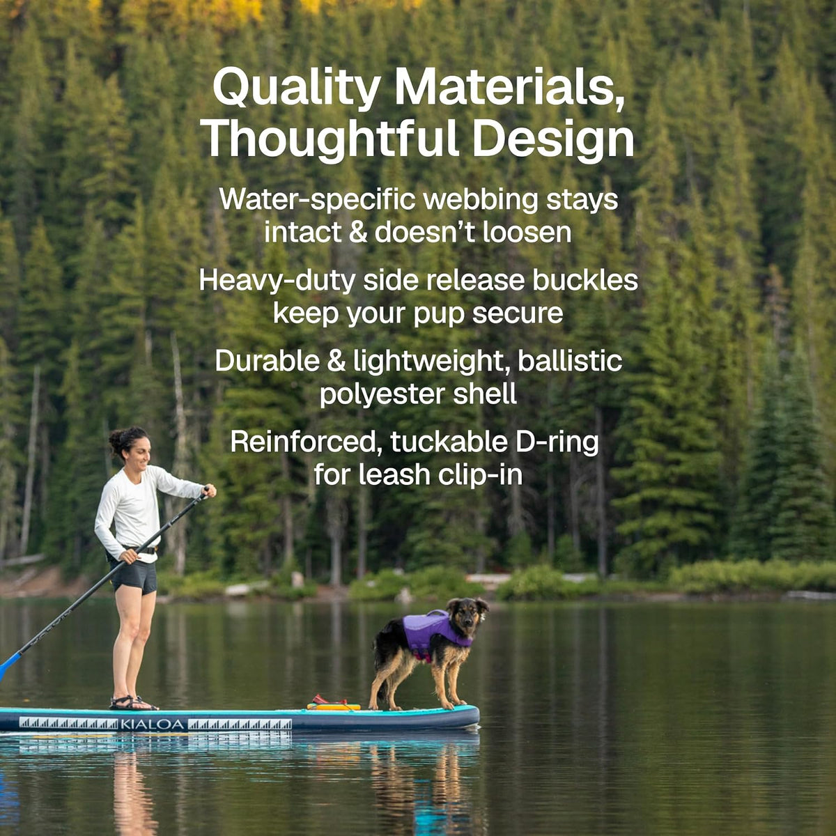 ruffwear, float coat dog life jacket, swim vest on a desk or shelf