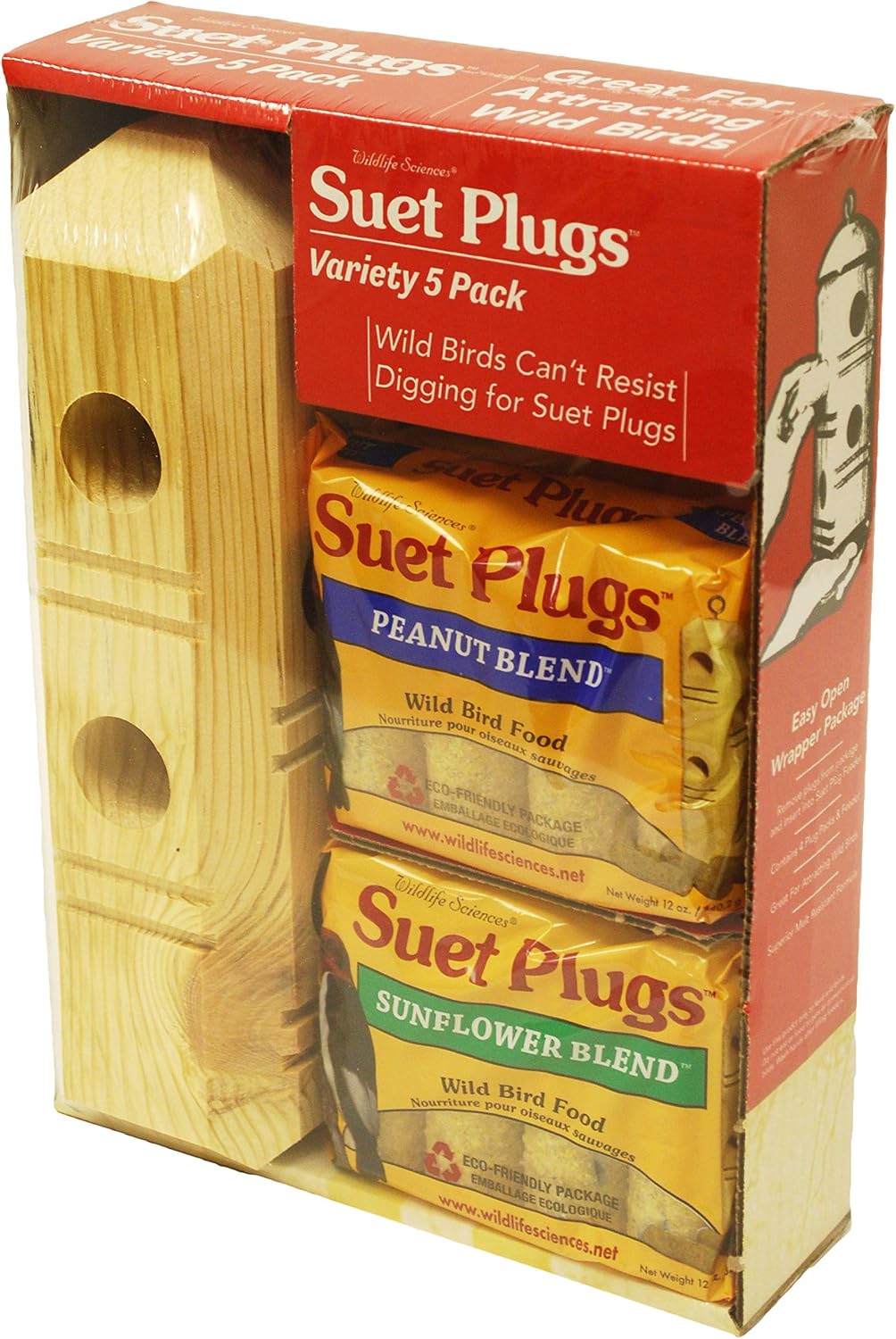 wildlife sciences suet plus suet plug variety 5-pack, main product view