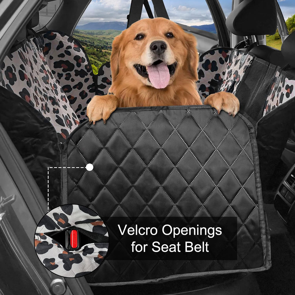 femuar dog car seat cover, waterproof nonslip pet shown in use