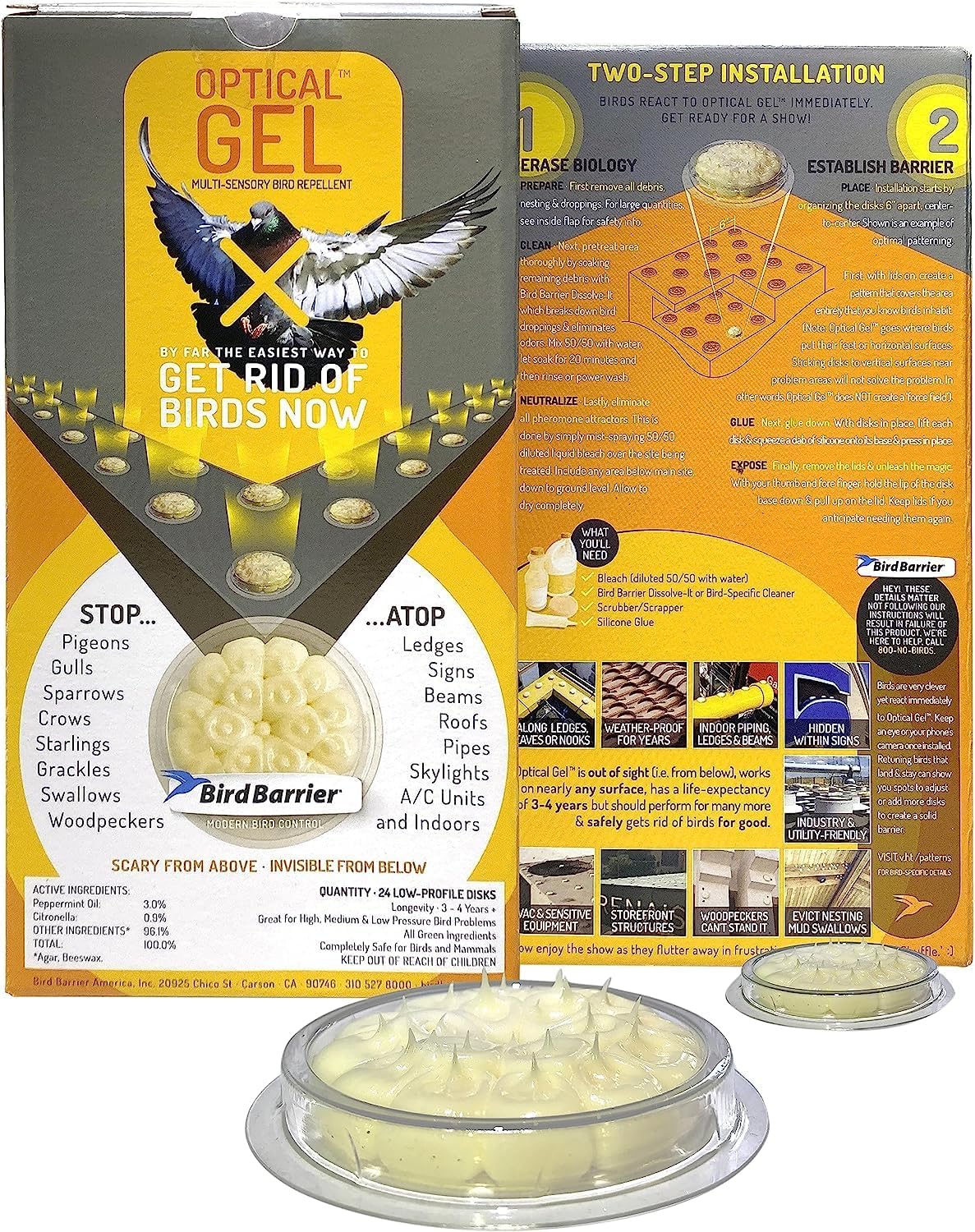 bird barrier optical gel 24 pack | natural, main product view
