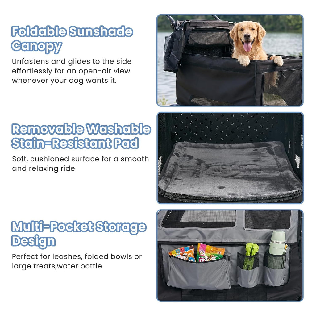 large dog stroller for medium & large dogs on a desk or shelf