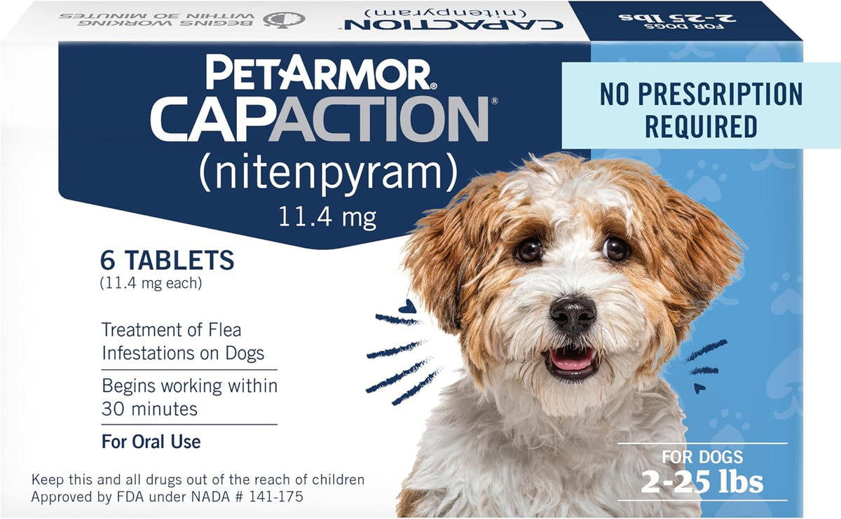 petarmor capaction oral flea tablets dogs 2-25 lbs, main product view
