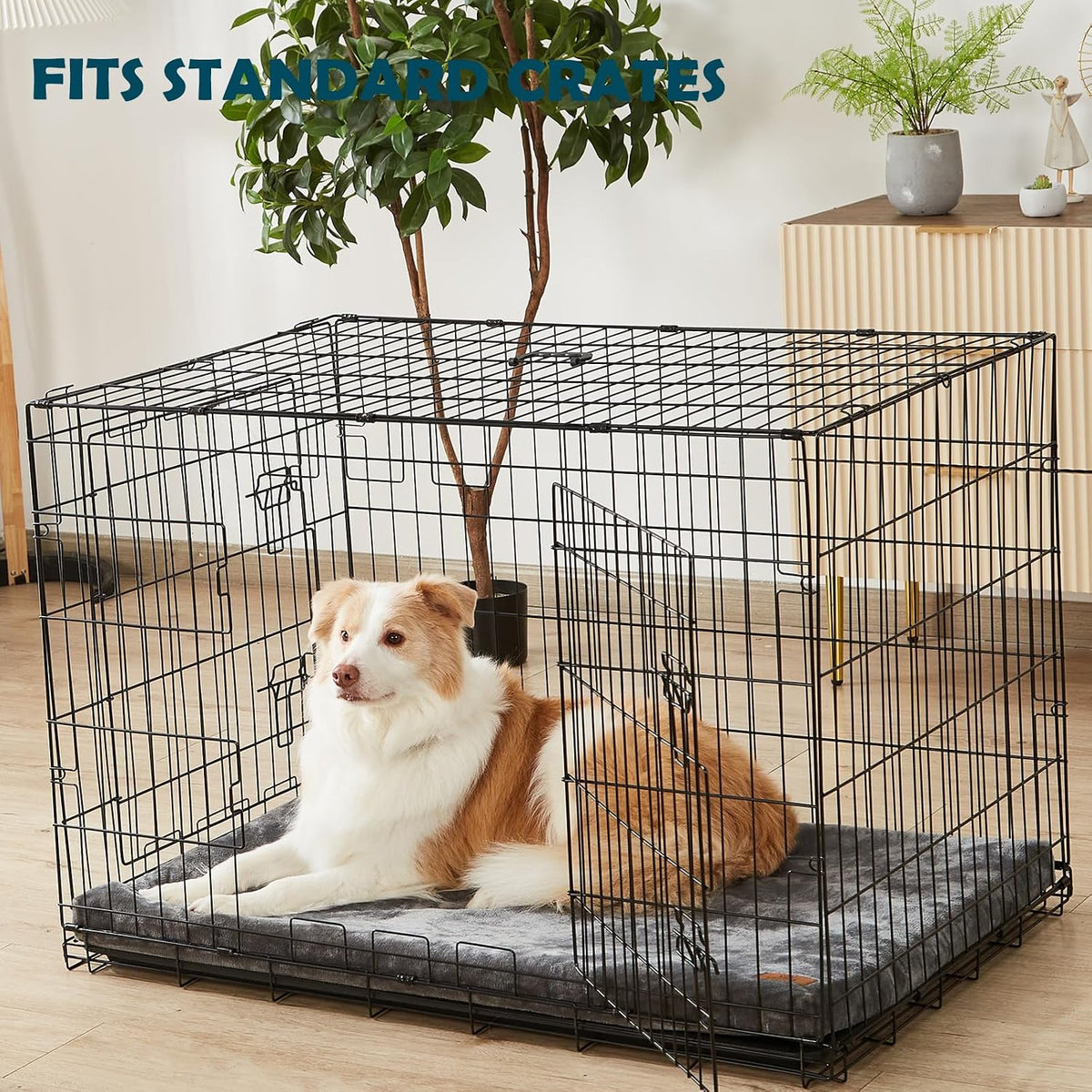 liorce dog crate pad - dog bed large showing dimensions