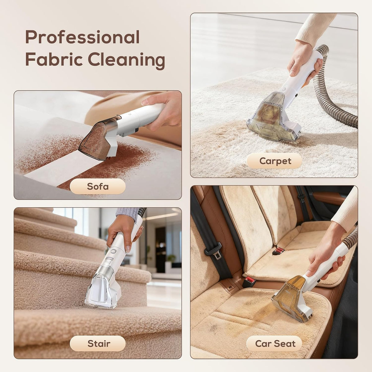 portable carpet & upholstery spot cleaner machine,15kpa deep showing dimensions