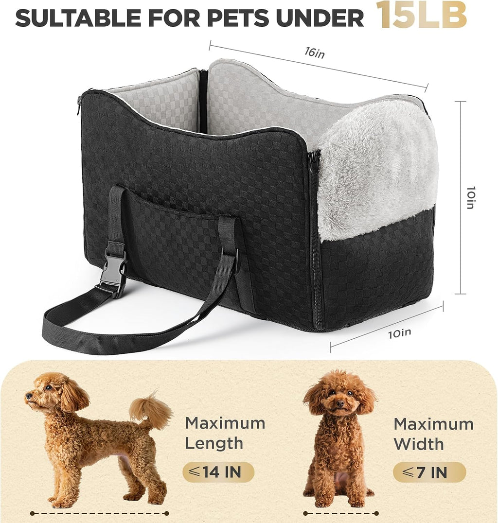 bonthee center console dog car seat for small shown in use