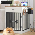 hzuaneri 24.6 in dog crate furniture with storage, main product view
