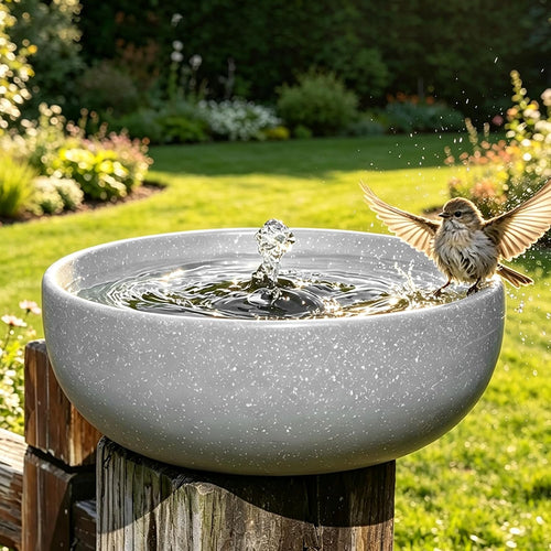 11.2" solar bird bath fountain for outdoors,bird bath, main product view