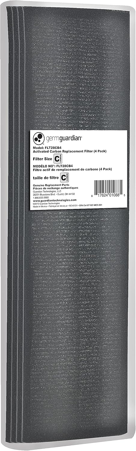 germguardian air purifier with genuine hepa 13 pet showing dimensions