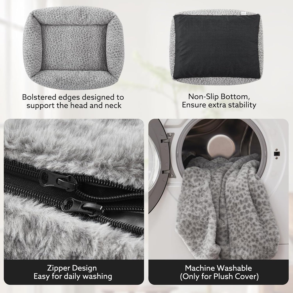 joejoy dog bed medium size dog, removable washable, close-up detail