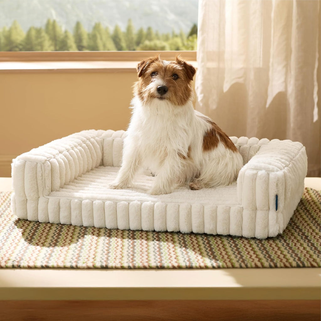 bedsure comfyfleece® memory foam orthopedic dog bed medium, main product view